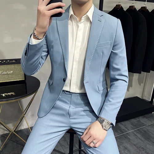 Blazer Masculino em Algodão Rauffstein RS188, com corte slim fit e tecido leve, perfeito para eventos formais ou looks casuais sofisticados.