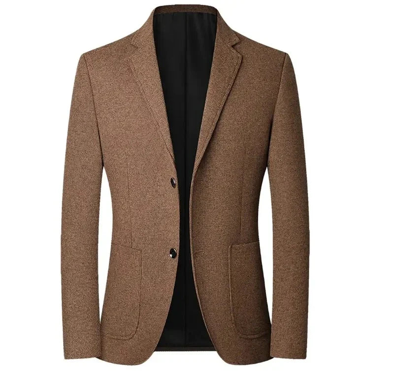Blazer Masculino em Algodão Rauffstein RS030, modelagem estruturada, tecido premium e acabamento sofisticado para um visual moderno e versátil.