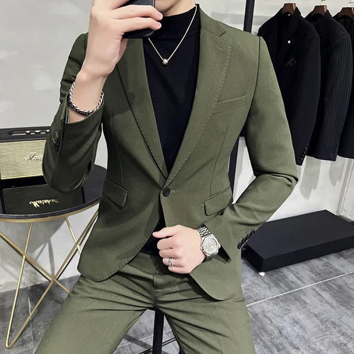 Blazer Masculino em Algodão Rauffstein RS188, com corte slim fit e tecido leve, perfeito para eventos formais ou looks casuais sofisticados.