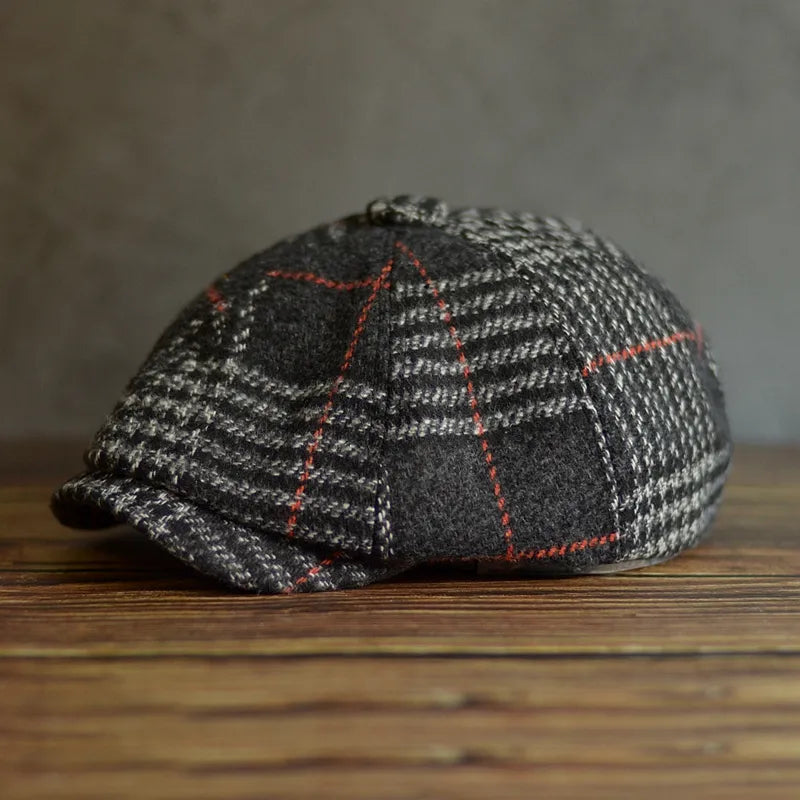 Boina Inglesa de Lã Masculina Rauffstein RS370 clássica, com lã premium e design elegante, perfeita para visuais casuais ou formais com conforto.