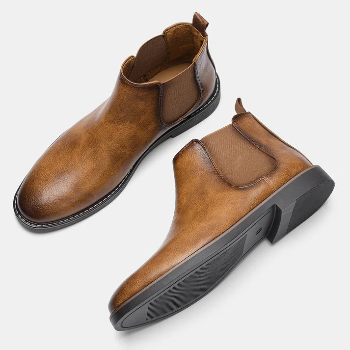 Bota Chelsea Masculina Rauffstein RS284 clássica, com couro nobre e design vitoriano, ideal para visuais casuais e formais.