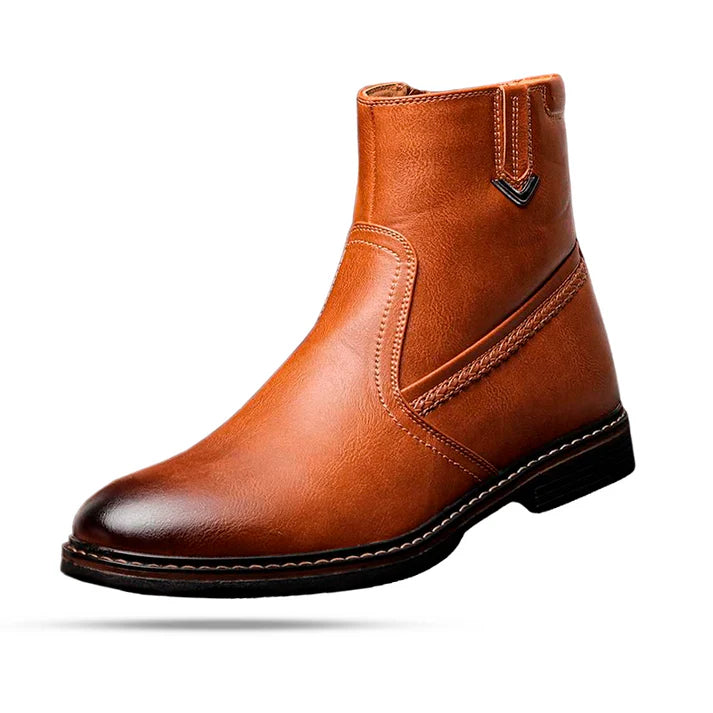 Bota Couro Forrada Rauffstein RS293 rústica, com couro premium e interior forrado, ideal para trabalho no campo com conforto.