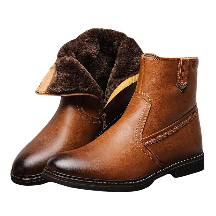 Bota Couro Forrada Rauffstein RS293 rústica, com couro premium e interior forrado, ideal para trabalho no campo com conforto.