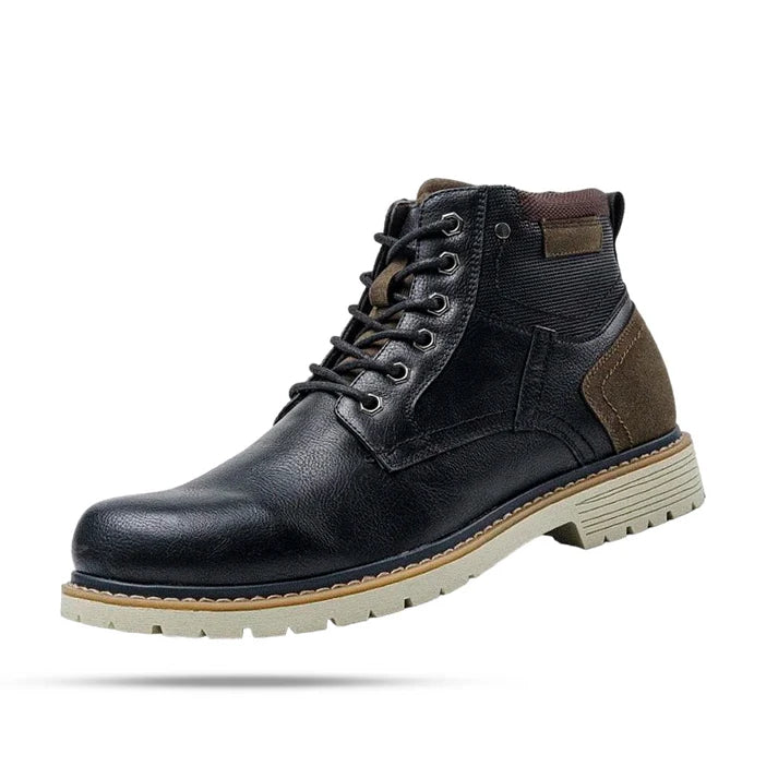 Bota Masculina de Couro Rauffstein RS296 robusta, com couro premium e design elegante, ideal para visuais autênticos com conforto.