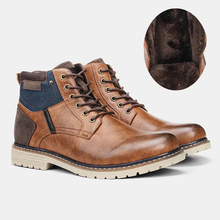 Bota Masculina de Couro Rauffstein RS296 robusta, com couro premium e design elegante, ideal para visuais autênticos com conforto.