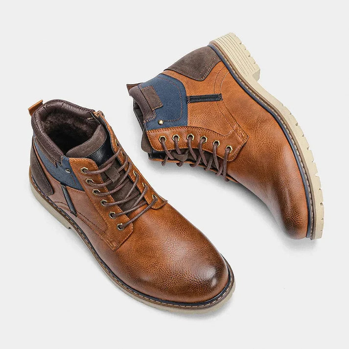 Bota Masculina de Couro Rauffstein RS296 robusta, com couro premium e design elegante, ideal para visuais autênticos com conforto.