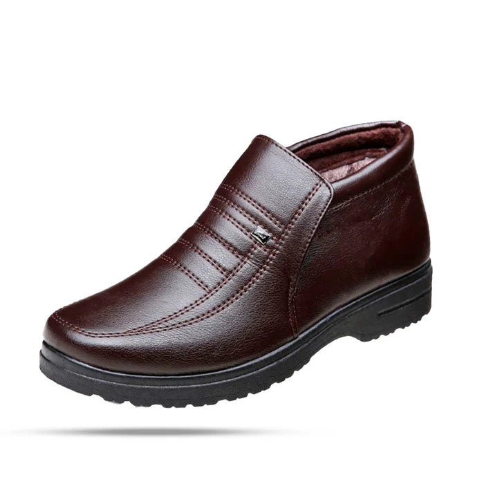 Bota Inverno Masculina Rauffstein RS292 forrada em lã, impermeável e elegante, ideal para climas frios com conforto e sofisticação.