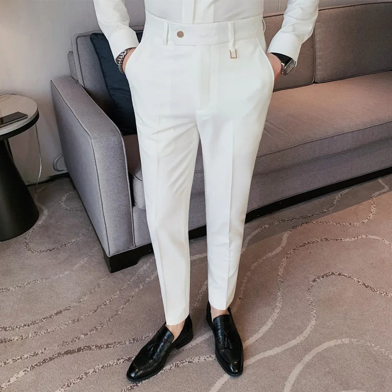 Calça de Alfaiataria Masculina Rauffstein RS201, com corte slim e tecido premium, perfeita para eventos formais, corporativos ou looks elegantes.