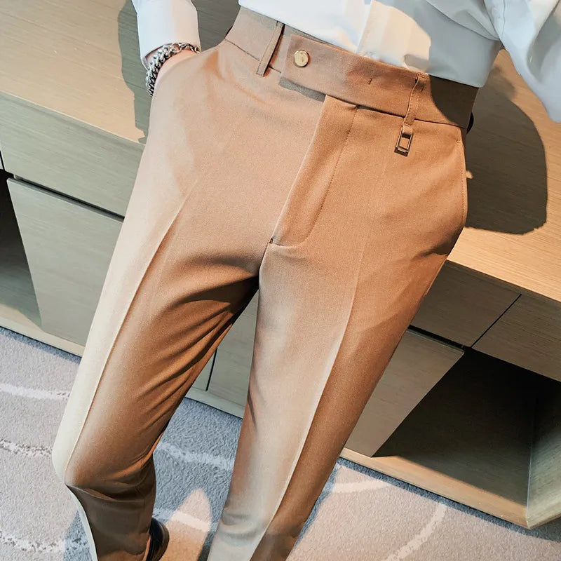 Calça de Alfaiataria Masculina Rauffstein RS201, com corte slim e tecido premium, perfeita para eventos formais, corporativos ou looks elegantes.