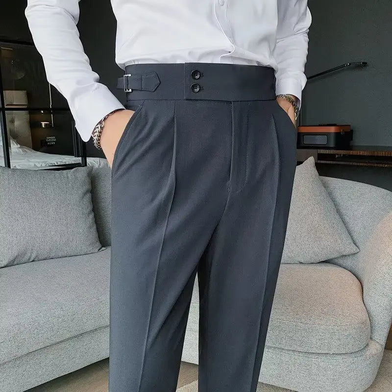 Calça de Alfaiataria Masculina Rauffstein RS200, com corte clássico e tecido premium, perfeita para eventos formais, corporativos ou looks elegantes.