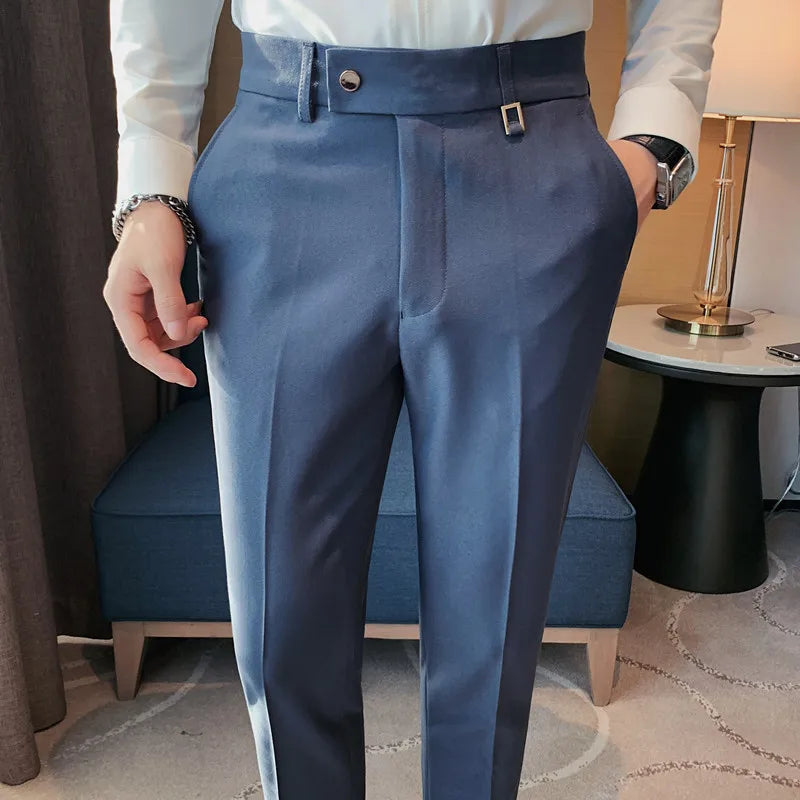 Calça de Alfaiataria Masculina Rauffstein RS201, com corte slim e tecido premium, perfeita para eventos formais, corporativos ou looks elegantes.
