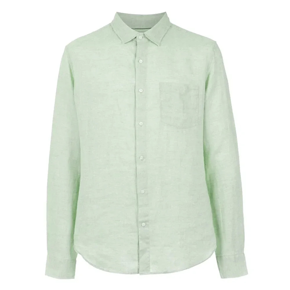 Camisa de Linho Masculina Rauffstein RS346, tecido leve e respirável, modelagem sofisticada e tecnologia anti amassado para um visual impecável.