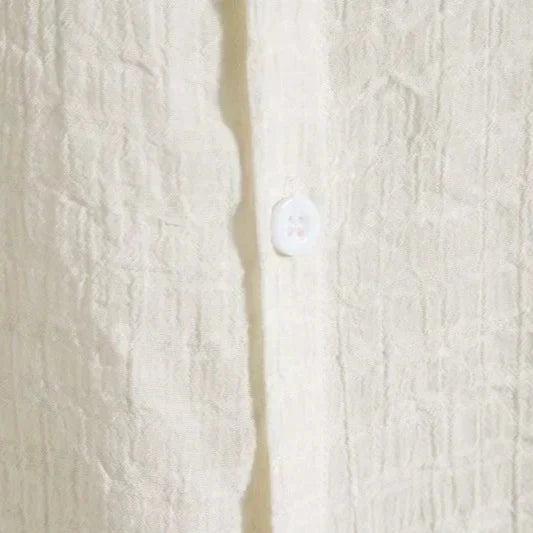 Camisa Manga Curta em Linho Rauffstein RS324, tecido premium, modelagem solta e design sofisticado para um visual leve e elegante.