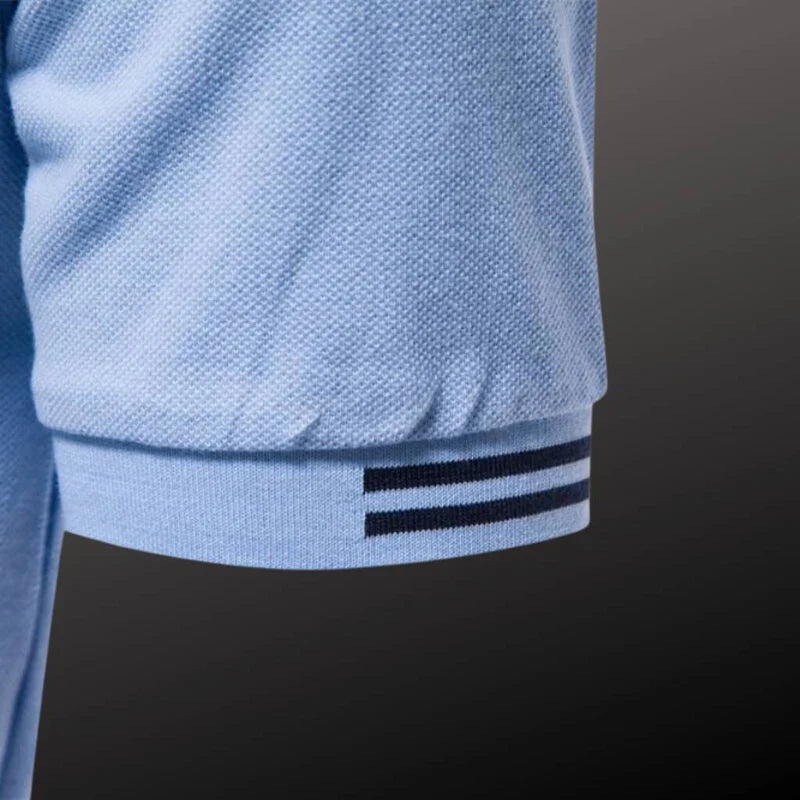 Camisa Polo em Algodão Rauffstein RS238 elegante, com detalhes bordados e design moderno, ideal para visuais casuais e formais com conforto.