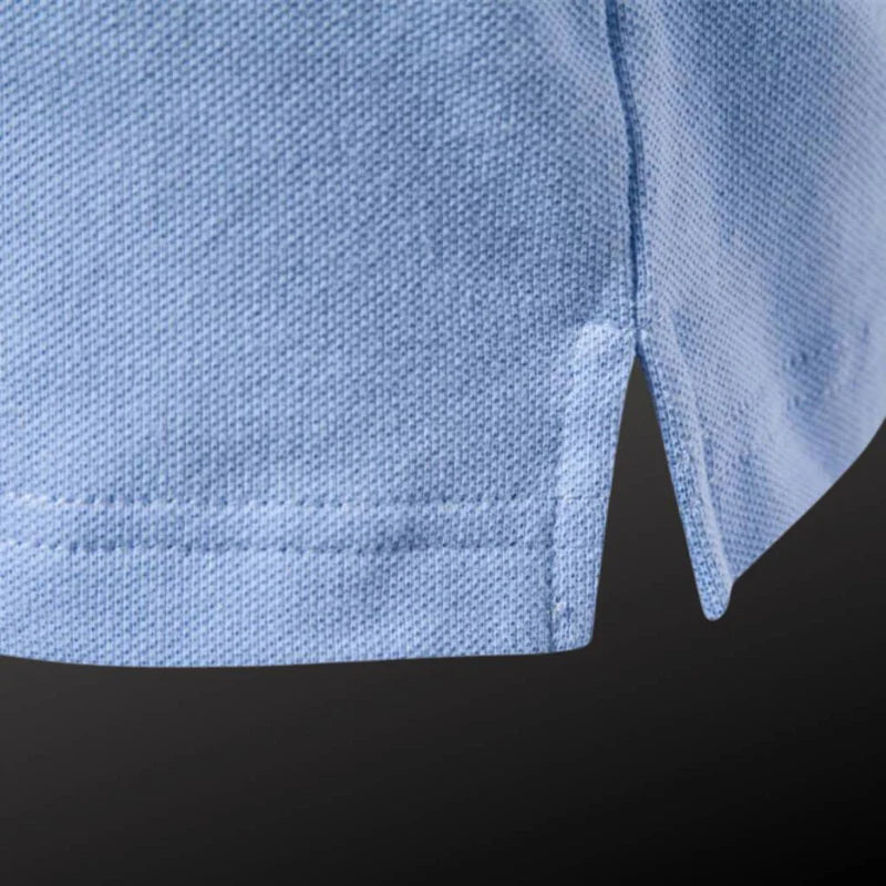 Camisa Polo em Algodão Rauffstein RS238 elegante, com detalhes bordados e design moderno, ideal para visuais casuais e formais com conforto.