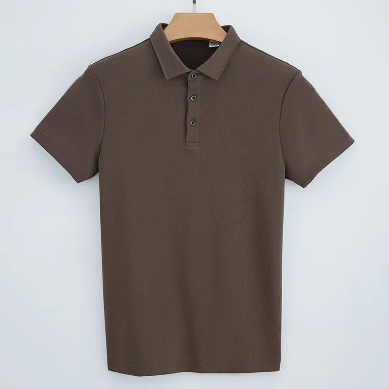Camisa Polo Masculina Rauffstein RS006, tecido premium, modelagem refinada e toque macio para um visual sofisticado e confortável.