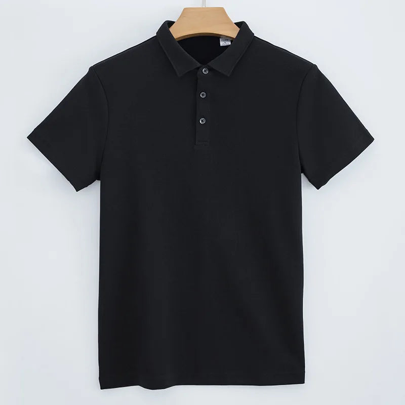Camisa Polo Masculina Rauffstein RS006, tecido premium, modelagem refinada e toque macio para um visual sofisticado e confortável.