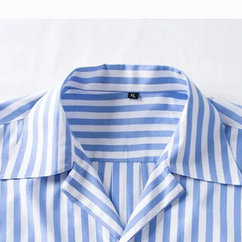 Camisa Social Masculina Rauffstein RS057, modelagem slim fit, gola estruturada e tecido premium para elegância e conforto.