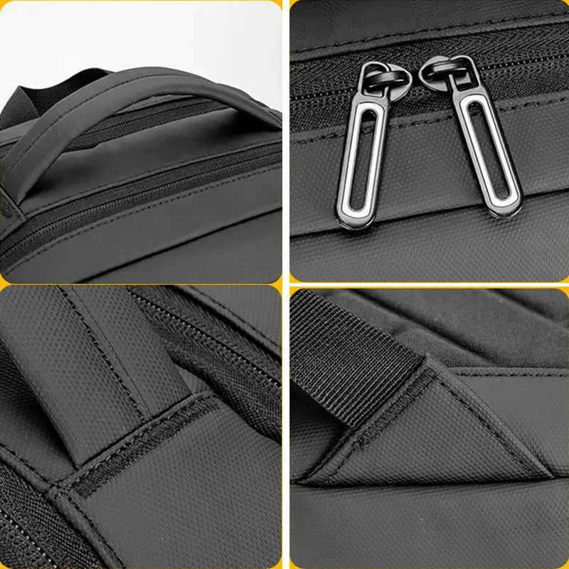 Mochila Executiva Rauffstein RS419 moderna, com porta USB e material impermeável, perfeita para notebook 15,6" em trabalho ou estudos com conforto.