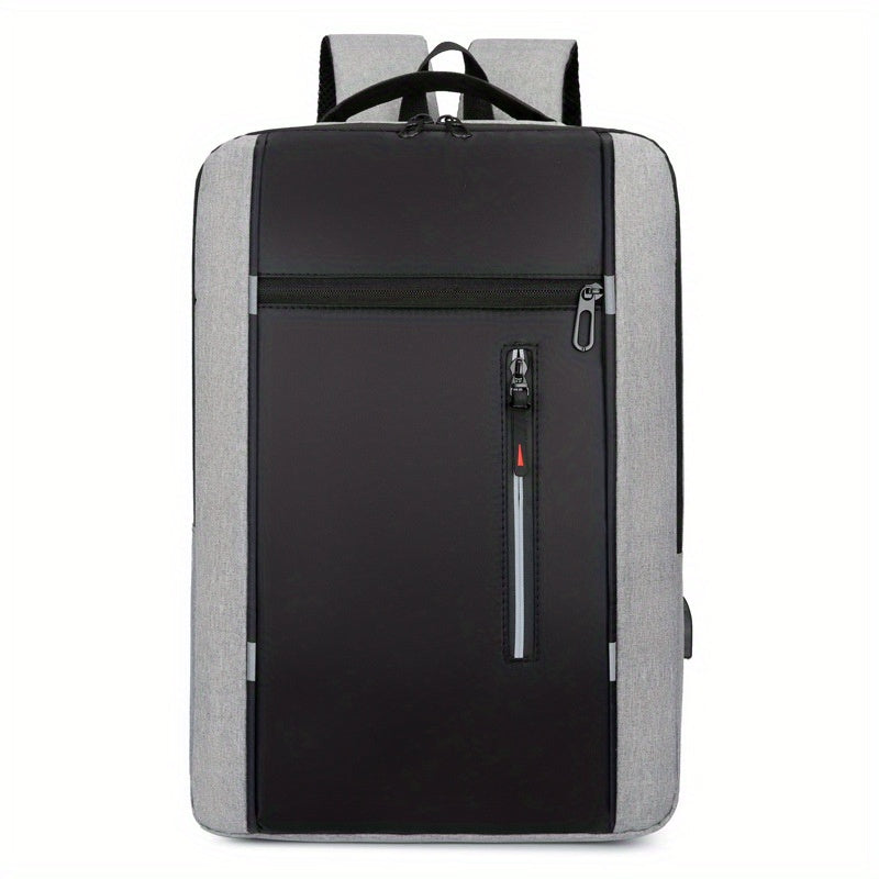 Mochila Executiva Rauffstein RS420 elegante, com porta USB e poliéster impermeável, perfeita para laptop no trabalho ou estudos com conforto.