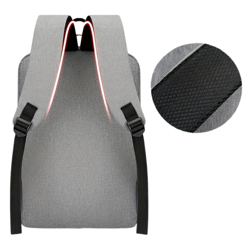Mochila Executiva Rauffstein RS420 elegante, com porta USB e poliéster impermeável, perfeita para laptop no trabalho ou estudos com conforto.
