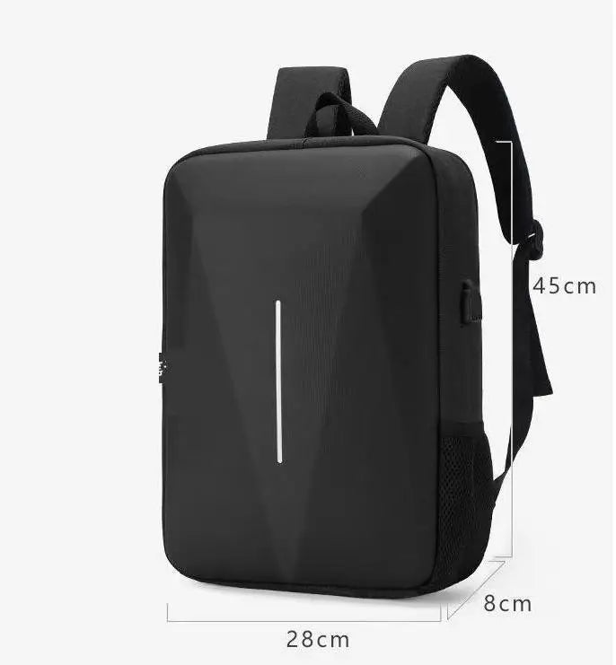 Mochila Executiva Rauffstein RS409 prática, com tecido impermeável e porta USB, perfeita para notebook 15" em viagens ou trabalho com sofisticação.