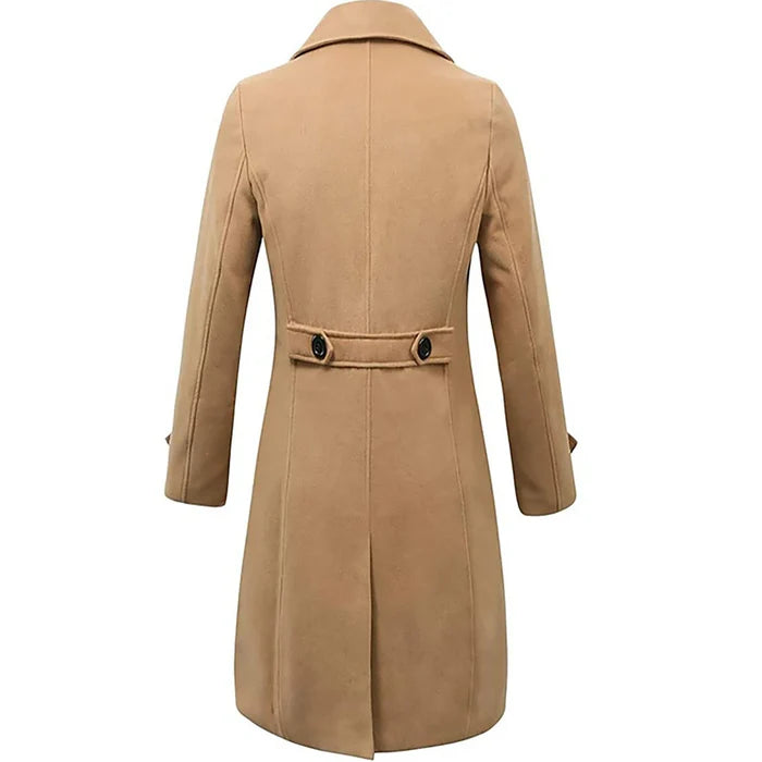 Sobretudo Masculino Longo em Lã Rauffstein RS232, com design transpassado, perfeito para eventos formais com proteção térmica e estilo.