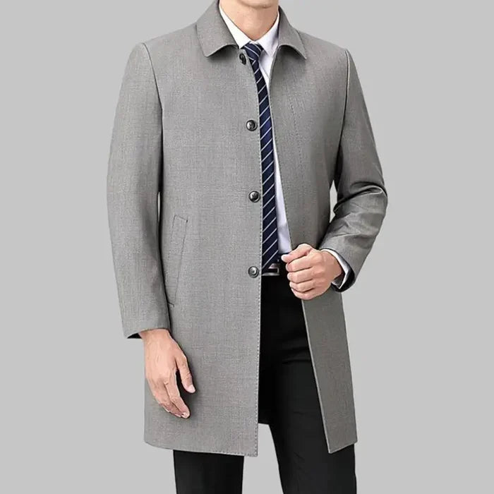 Sobretudo Masculino Social em Lã Rauffstein RS226, com design clássico, perfeito para inverno e outono em ocasiões formais com elegância.