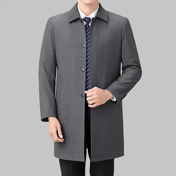 Sobretudo Masculino Social em Lã Rauffstein RS226, com design clássico, perfeito para inverno e outono em ocasiões formais com elegância.