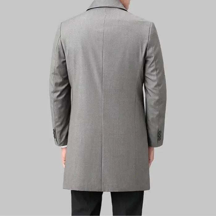 Sobretudo Masculino Social em Lã Rauffstein RS226, com design clássico, perfeito para inverno e outono em ocasiões formais com elegância.