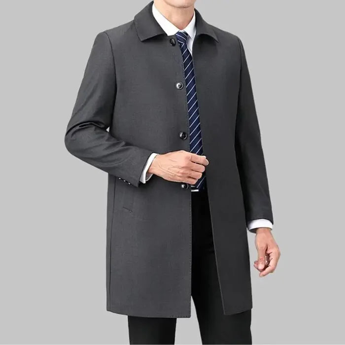 Sobretudo Masculino Social em Lã Rauffstein RS226, com design clássico, perfeito para inverno e outono em ocasiões formais com elegância.