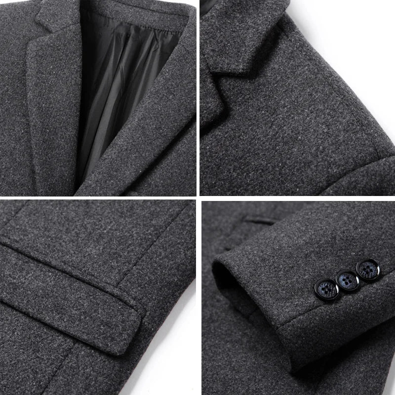 Blazer Masculino Slim Fit Rauffstein RS027, caimento ajustado, tecido premium e acabamento refinado para um visual elegante e moderno.