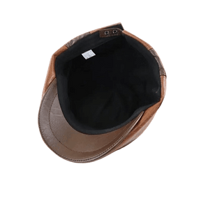 Boina Italiana de Couro Masculina Rauffstein RS373 sofisticada, com material de couro premium e estilo clássico, ideal para ocasiões casuais ou formais com um toque refinado.