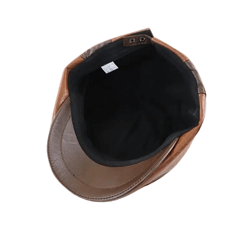 Boina Italiana de Couro Masculina Rauffstein RS373 sofisticada, com material de couro premium e estilo clássico, ideal para ocasiões casuais ou formais com um toque refinado.