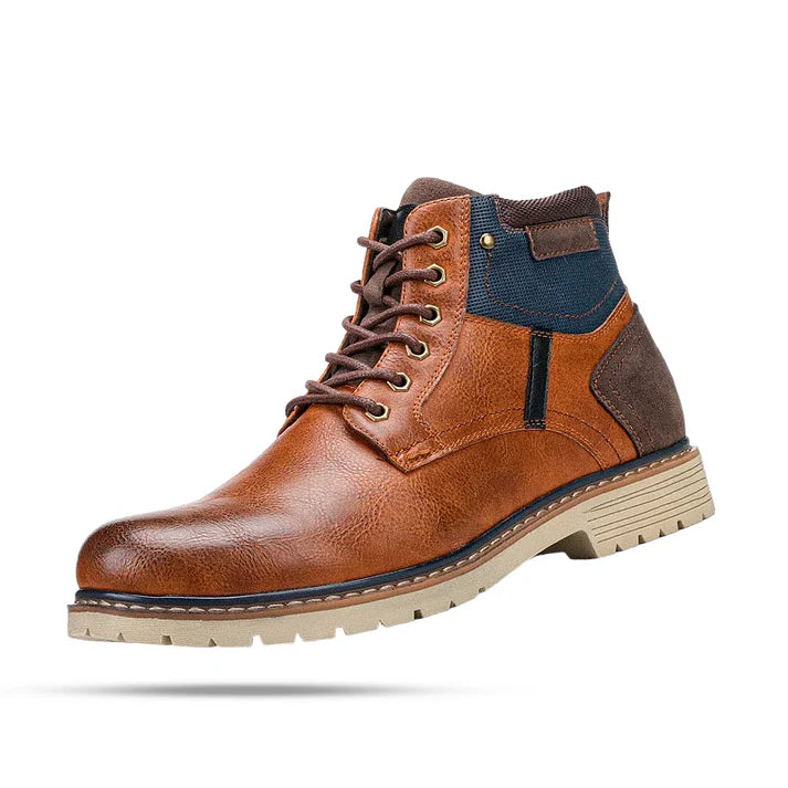 Bota Masculina de Couro Rauffstein RS296 robusta, com couro premium e design elegante, ideal para visuais autênticos com conforto.