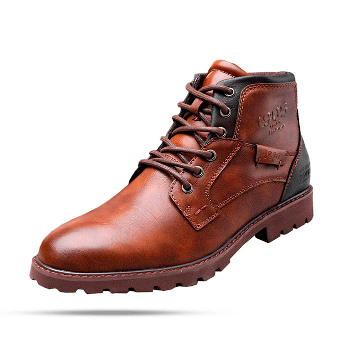 Bota Masculina em Couro Rauffstein RS283 robusta, com couro impermeável e design worker, ideal para trabalho e áreas externas.