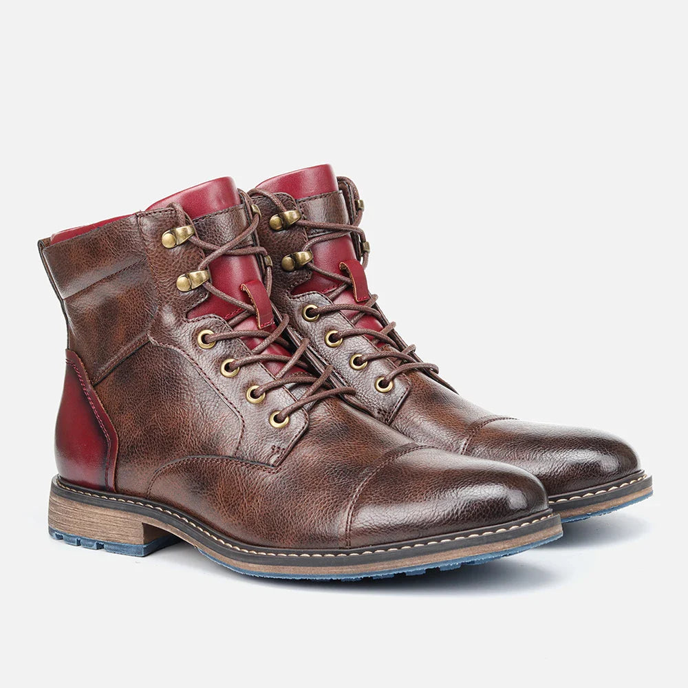 Bota Masculina em Couro Rauffstein RS156, couro premium, solado emborrachado, interior acolchoado e design versátil para resistência e conforto.