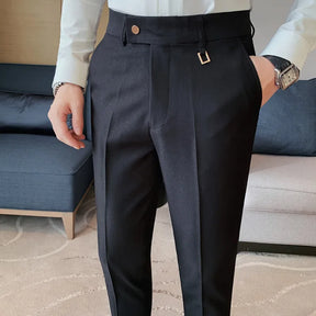 Calça de Alfaiataria Masculina Rauffstein RS201, com corte slim e tecido premium, perfeita para eventos formais, corporativos ou looks elegantes.