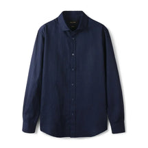 Camisa de Linho Lisa Masculina Rauffstein RS347, tecido leve e respirável, modelagem confortável e acabamento premium para um visual sofisticado.