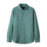 Camisa de Linho Lisa Masculina Rauffstein RS347, tecido leve e respirável, modelagem confortável e acabamento premium para um visual sofisticado.