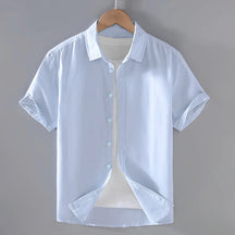 Camisa de Linho Masculina Rauffstein RS004, modelagem refinada, tecido premium e acabamento impecável para um visual clássico e sofisticado.