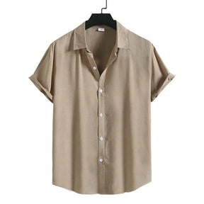 Camisa Manga Curta Lisa Rauffstein RS082, modelagem ajustada, tecido leve e design minimalista para sofisticação sem esforço.