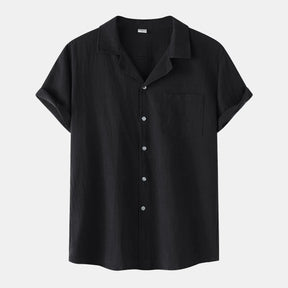 Camisa Masculina em Linho Rauffstein RS397, de tecido leve e respirável, com modelagem casual e toque macio, perfeita para composições versáteis.