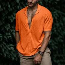 Camisa Masculina Rauffstein RS083 com modelagem ajustada, gola polo e tecido respirável, ideal para estilo e conforto em qualquer ocasião.