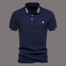 Camisa Polo em Algodão Rauffstein RS238 elegante, com detalhes bordados e design moderno, ideal para visuais casuais e formais com conforto.