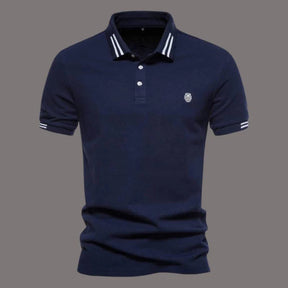 Camisa Polo em Algodão Rauffstein RS238 elegante, com detalhes bordados e design moderno, ideal para visuais casuais e formais com conforto.