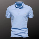 Camisa Polo em Algodão Rauffstein RS238 elegante, com detalhes bordados e design moderno, ideal para visuais casuais e formais com conforto.