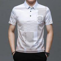 Camisa Polo Estampada Rauffstein RS234 elegante, com algodão premium e design atemporal, ideal para visuais casuais e formais com conforto.