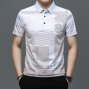 Camisa Polo Estampada Rauffstein RS234 elegante, com algodão premium e design atemporal, ideal para visuais casuais e formais com conforto.
