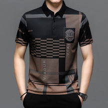Camisa Polo Estampada Rauffstein RS234 elegante, com algodão premium e design atemporal, ideal para visuais casuais e formais com conforto.